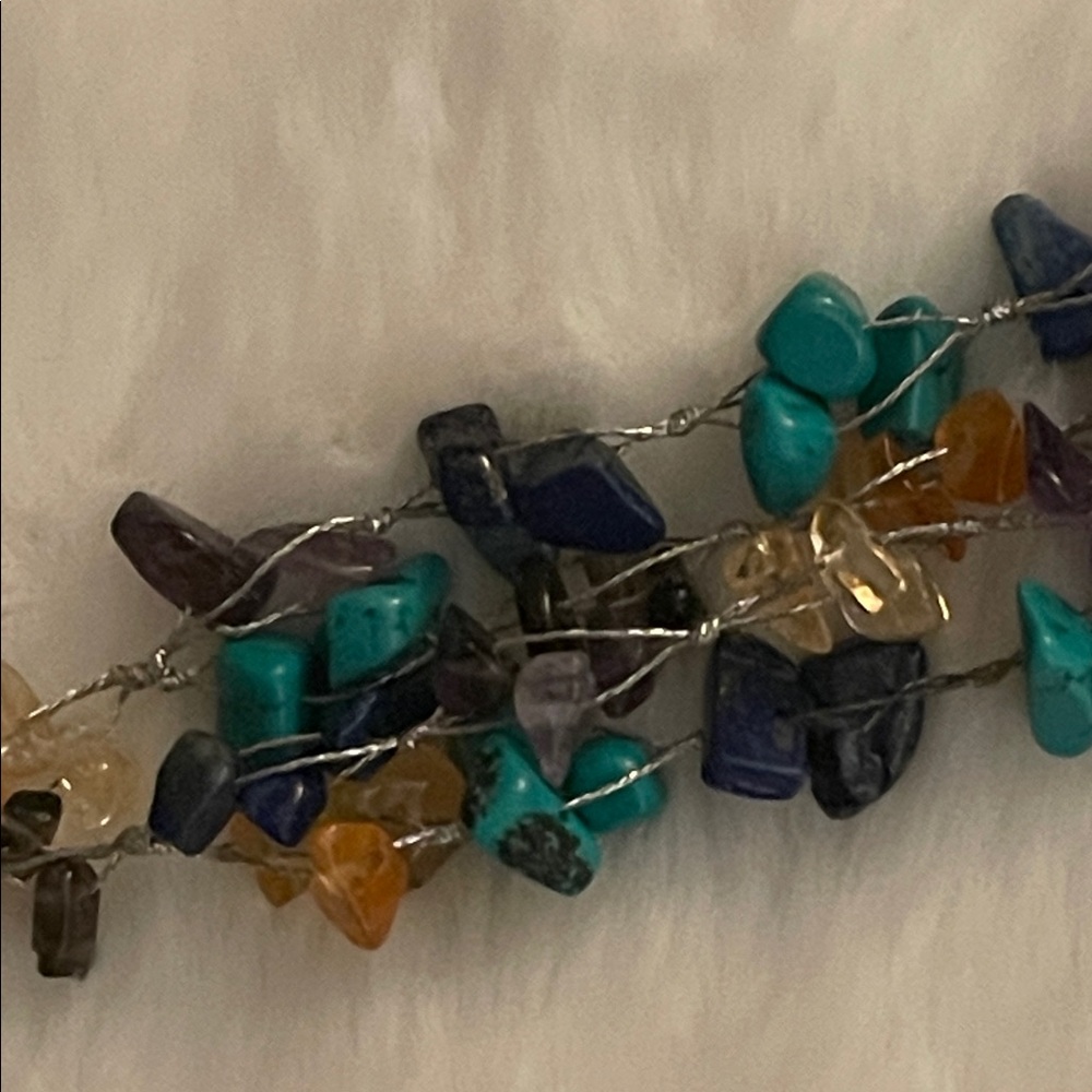 Multicolor Gemstone Bracelet 7” - image 3